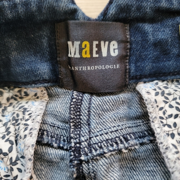 Maeve By Anthropologie Blue Flare Jeans Classic Wide Leg Style - Picture 5 of 15